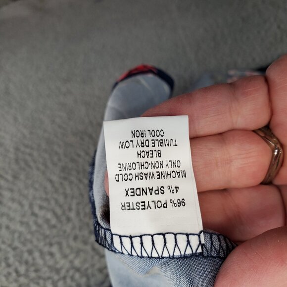 Papermoon Tank Top Blouse Women's Floral Blue Red Strappy Plus Size 2X New - Picture 5 of 7